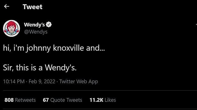Wendy's social media etiquette with humor